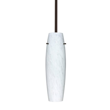Besa Lighting Suzi Stem Pendant, Carrera, Bronze Finish, 1x9W LED 1TT-489719-LED-BR